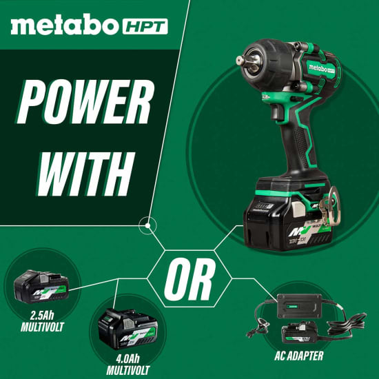 Metabo HPT MultiVolt 1 2 Inch Mid Torque Impact Wrench